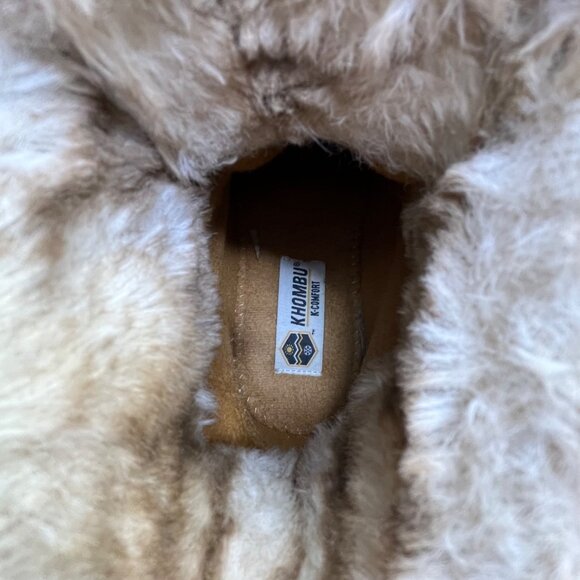 Khombu Women’s Brown Faux Fur Lace Up K Comfort Warm Winter Boots Size 6M - Picture 7 of 12